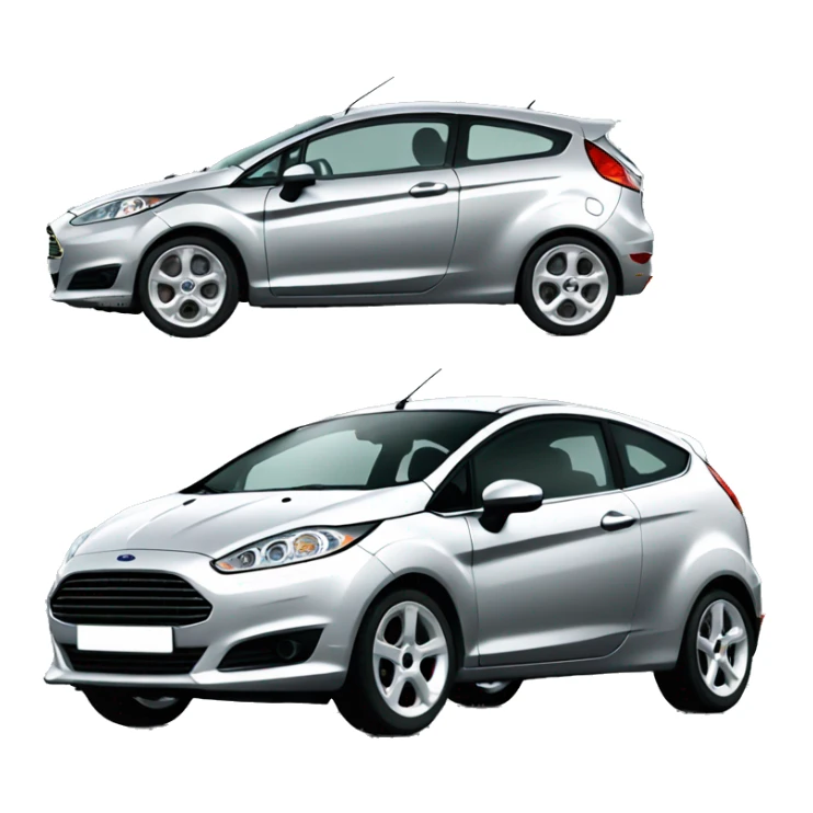 silver mk6 ford fiesta sticker