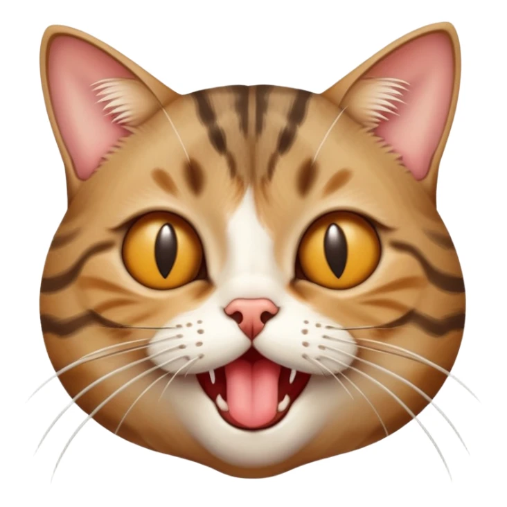A satisfied cat licking its lips after swallowing a spider whole sticker