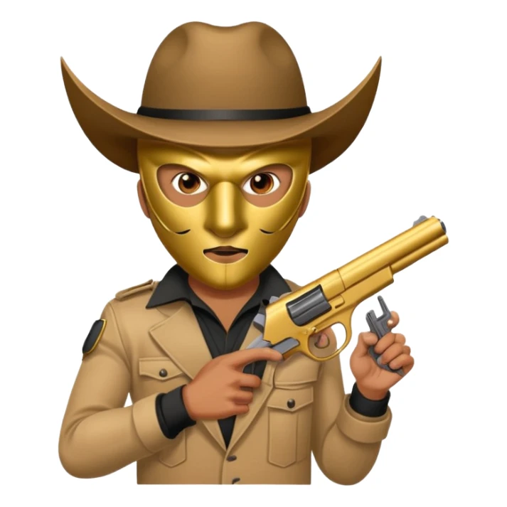 a guy wearing a shiesty mask and holding a pistol sticker