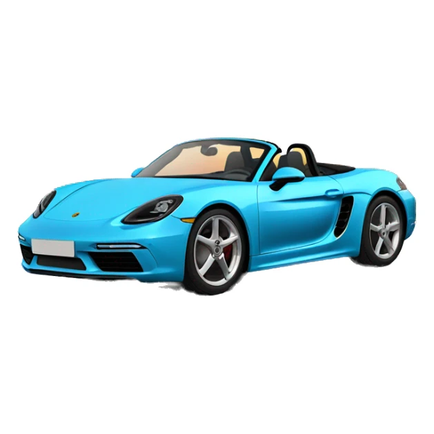 Porsche 718 boxster convertible Miami blue sticker