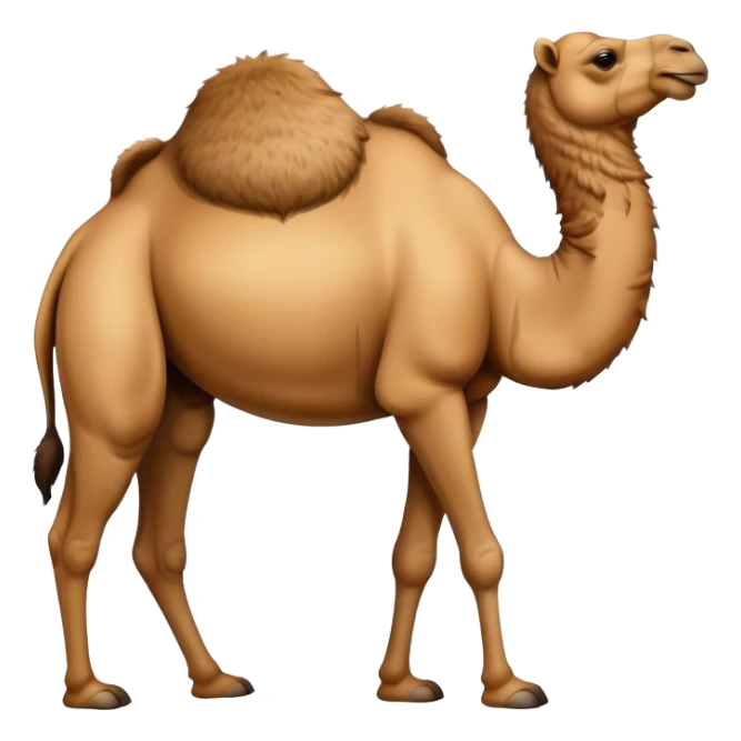 camel with a hump on its belly sticker