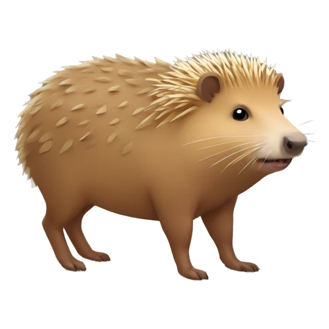 a mixture of a hedgehog and a capybara sticker