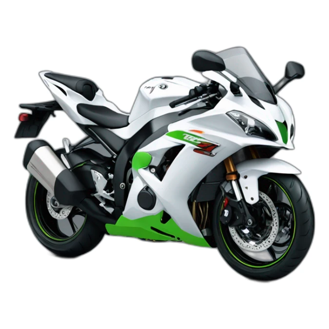 wHITE KAWASAKI ZX 10 R sticker