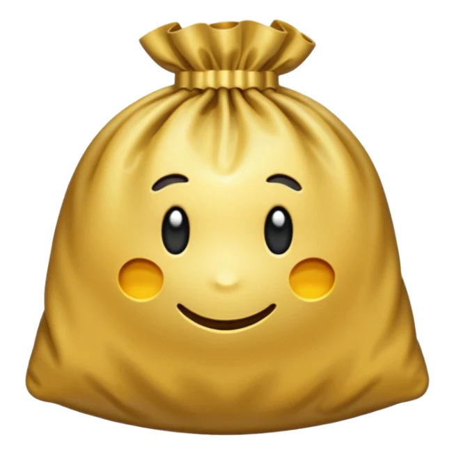 Un émoji de sac d'argent chic entrain de dormir sticker