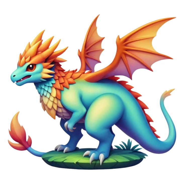  legendary detailed gradients aesthetic-Fakémon-creature-scenery sticker