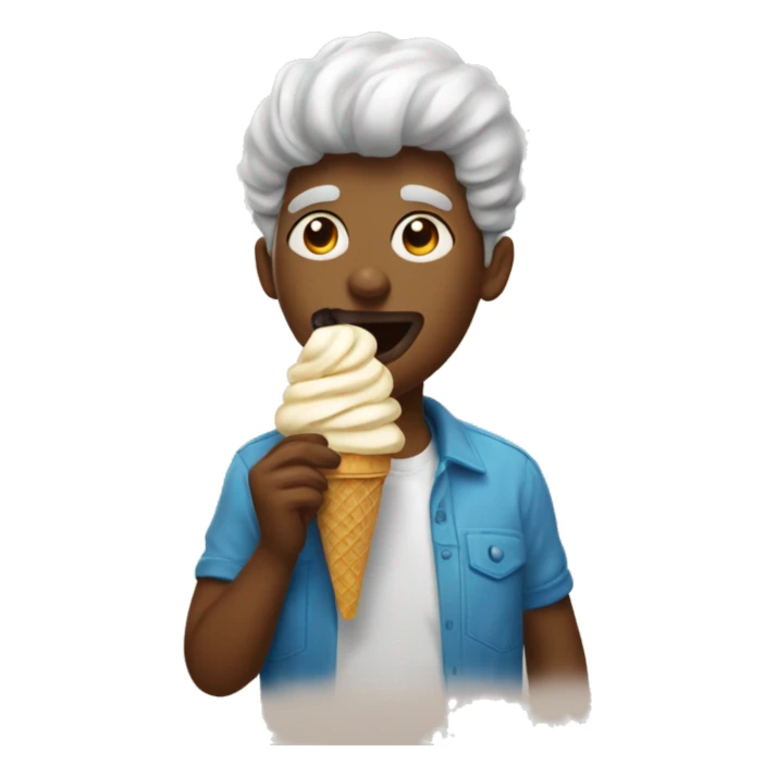 Goolden doodle eating a ice cream sticker