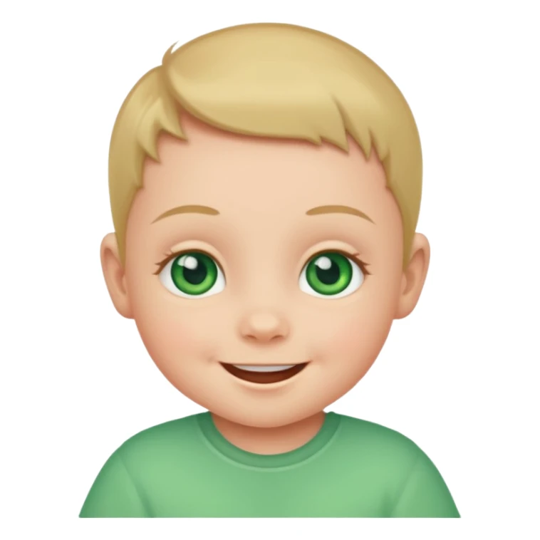 green eye baby sticker