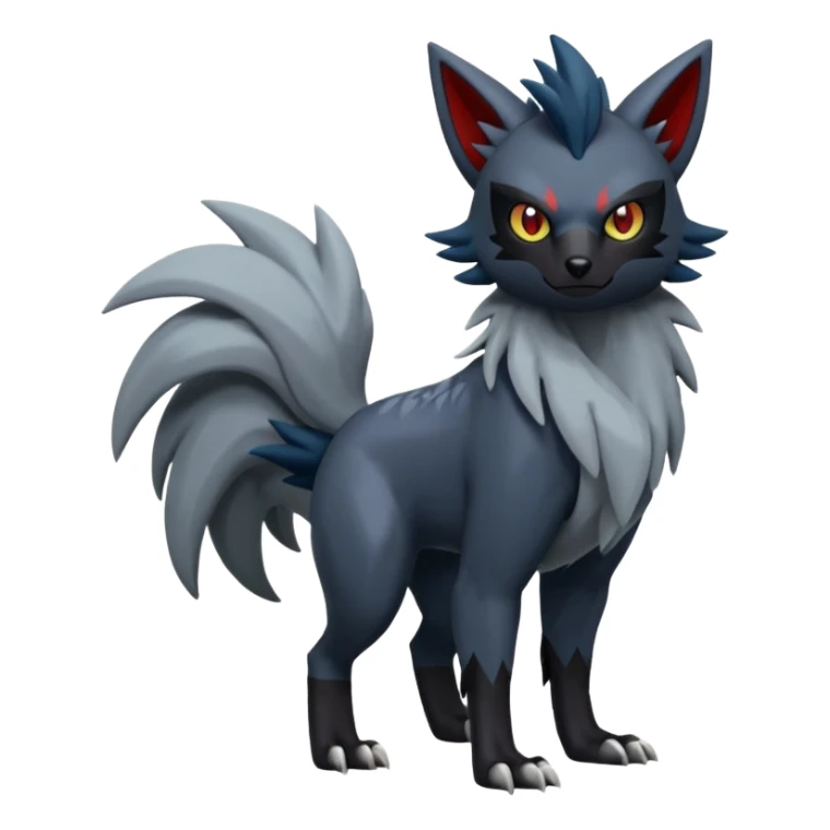 Mightyena-Zorua-Silvally-Fakémon-hybrid-creature (full body)  sticker