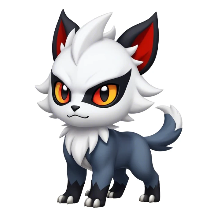 Edgy Cool Kawaii Litten-Absol-Pokémon Full Body sticker
