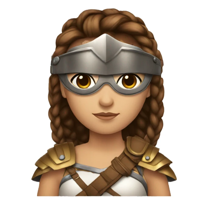 Girl gladiator with braided brown hair and sunglasses sticker