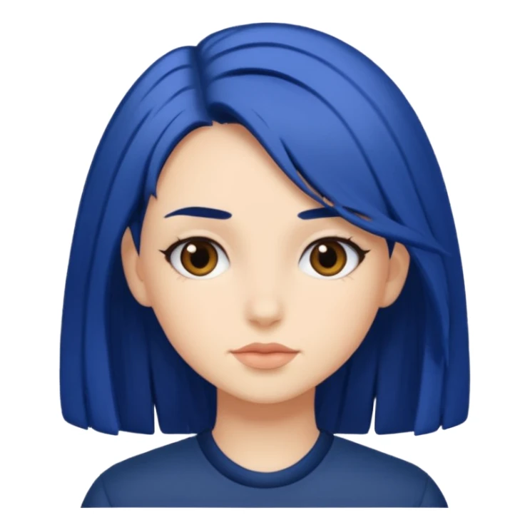 girl with navy blue hair sticker