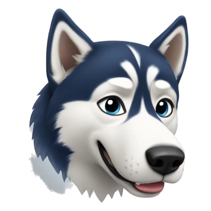 un husky avec un pouce en l'air sticker
