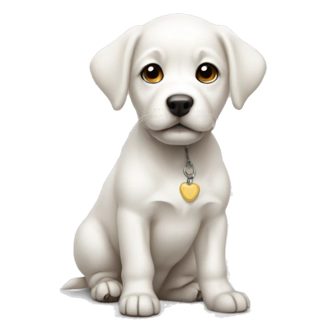 dog white baby dog sticker