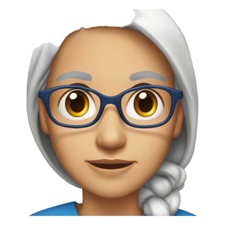 Mujer de 30 años profeora e inglés, alta, peso medio, ojos azules  sticker