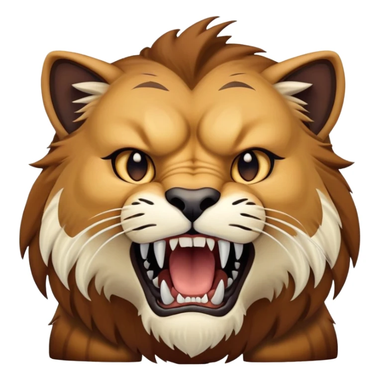saber-toothed cat with extremely long, exaggerated canine teeth extending far beyond the jaw sticker