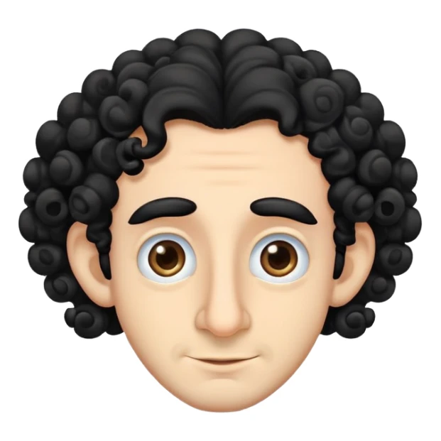 jew with big nose and curls black hair sticker