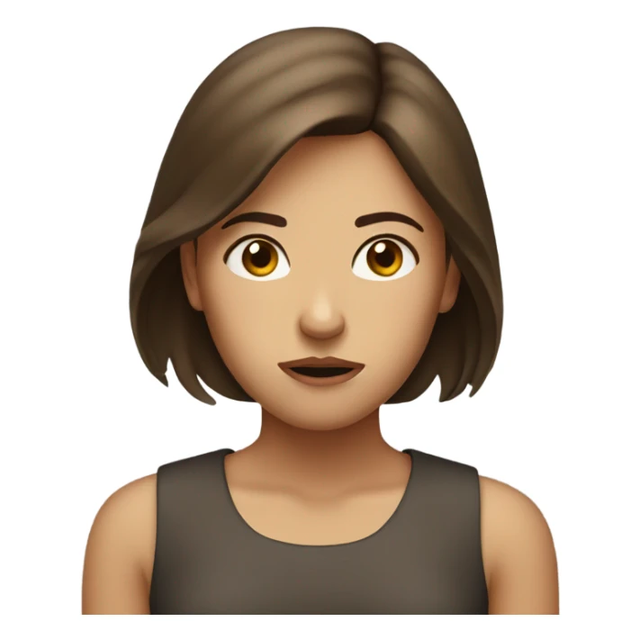 Girl with brown hair FED up  sticker