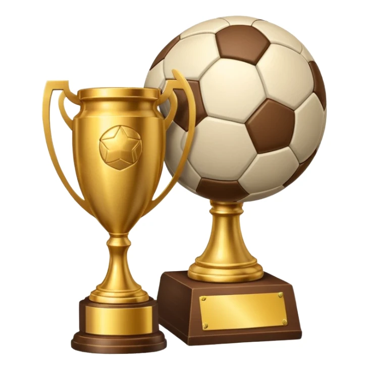 Soccer ball + poop+trophy sticker