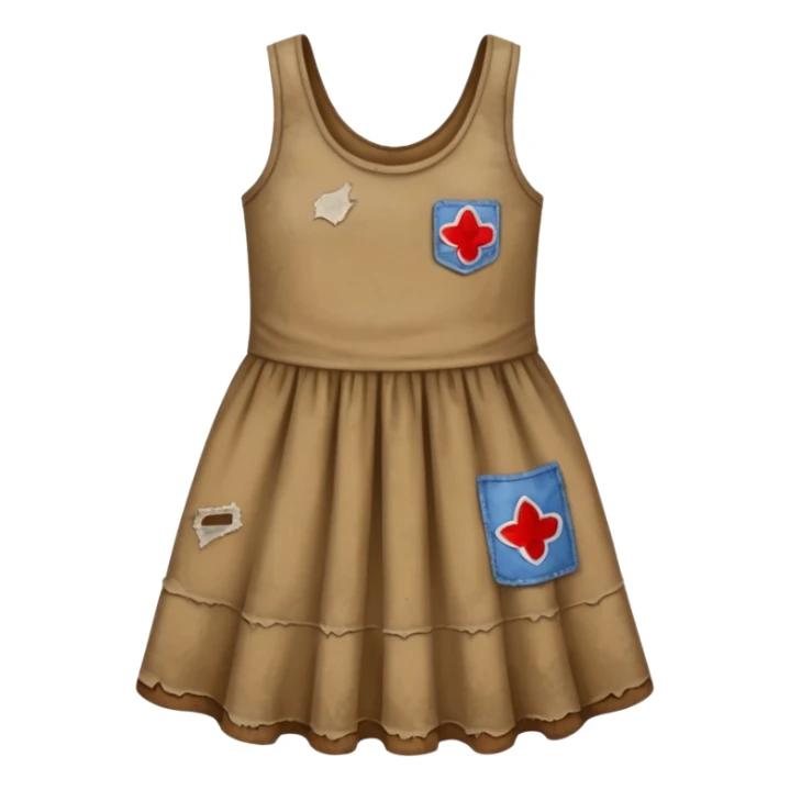 dirty dress with dirt on it  sticker