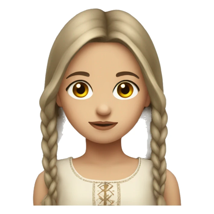 slavic girl with hazel eyes look from side sticker