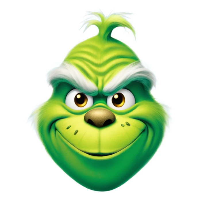 The grinch but blue with a grin on his face  sticker