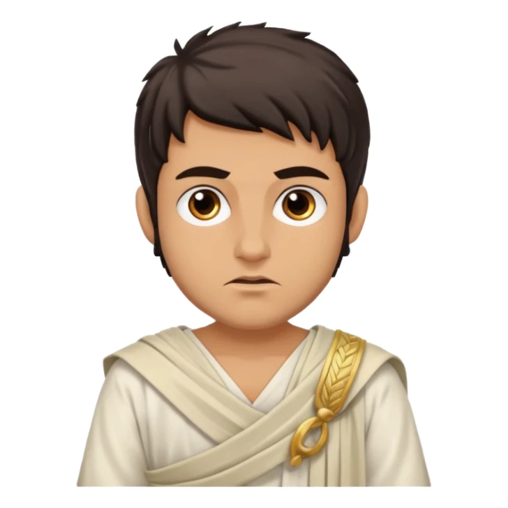 young evil jewish man with greek dress toga sticker