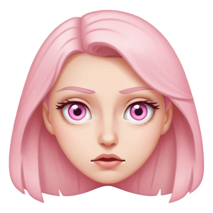 mulher revirando os olhos rosa claro sticker