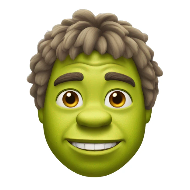(shrek), with hair, beefy, Floridian sticker