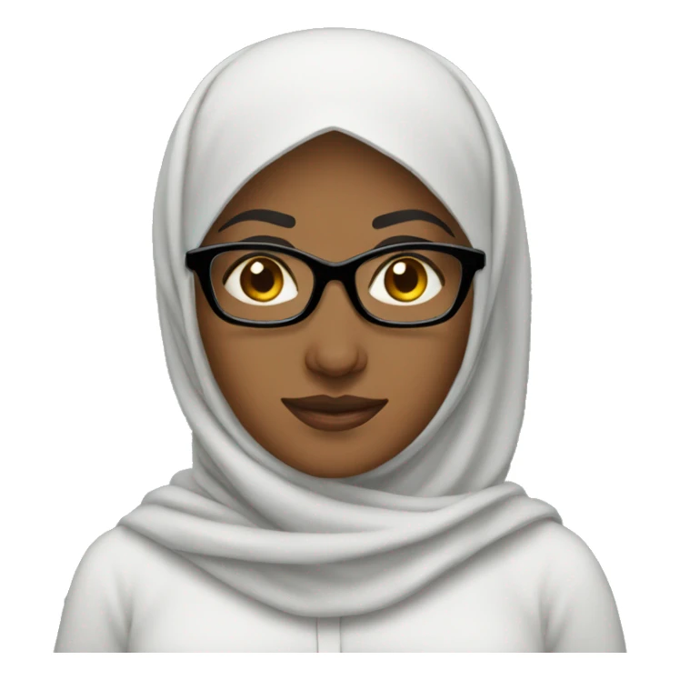 women muslim with black glasses sticker