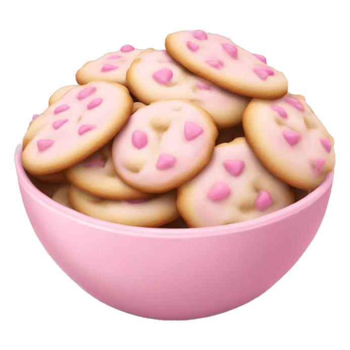 Frosted Cookies in a soft pink bowl sticker