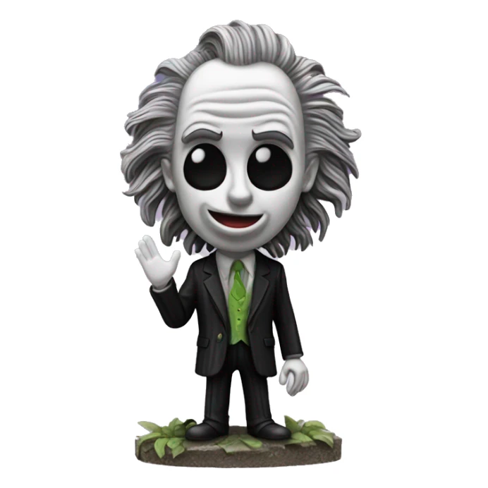 Detailed diorama from Beetlejuice movie sticker