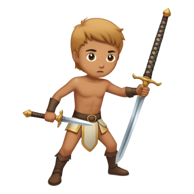 the sword on the floor and a mirror person sticker