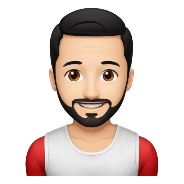 AJ McLean brown eyes, black hair, white tank top sticker