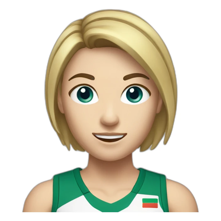 caucasian female netballer with short brunette hair sticker