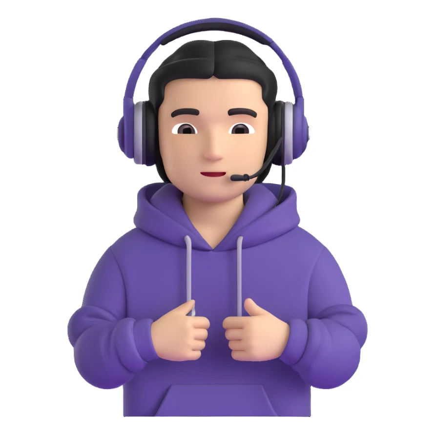 Russian rave DJ with hoodie and headphones sticker