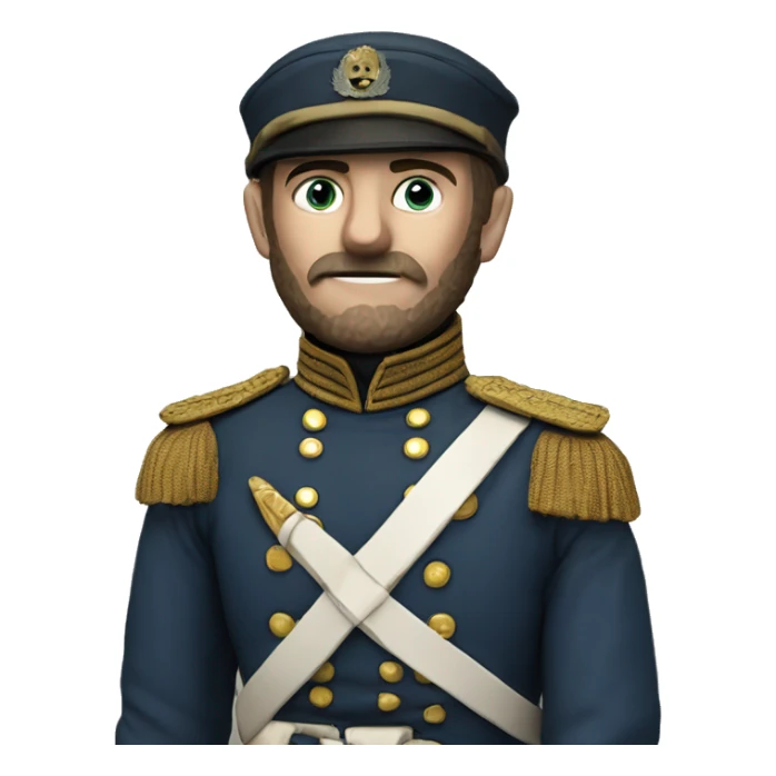 soldier in the Crimean War with a plaster cast on his arm sticker