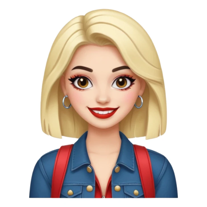 Boujy baddie best friends, fair skin, trendy heavy makeup sticker