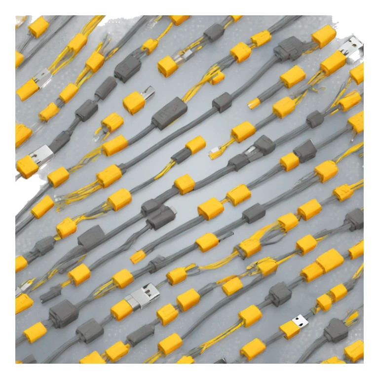 A lot of Unorganized usb cables sticker