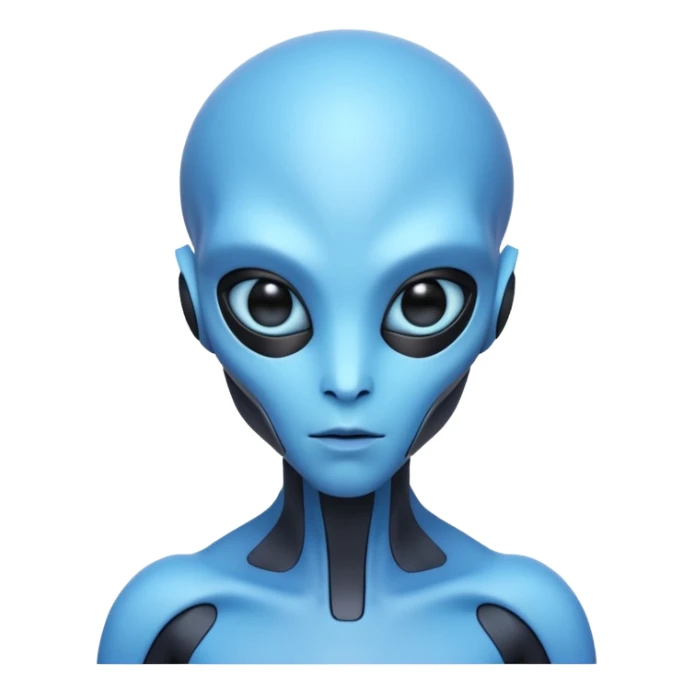 blue aliens look alike humans but very tech sticker