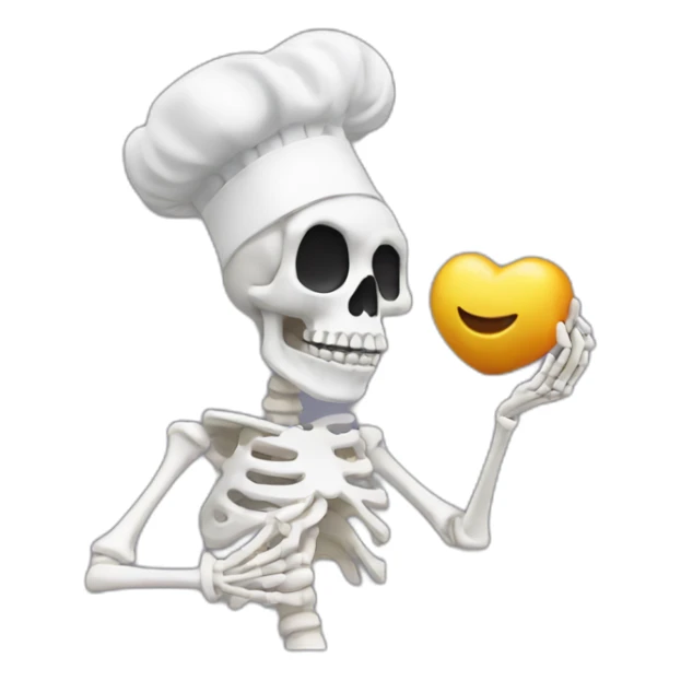 skeleton Chef Kiss Pinched Fingers sticker