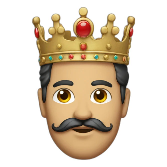 El bey Tunisia with a moustache and a crown sticker