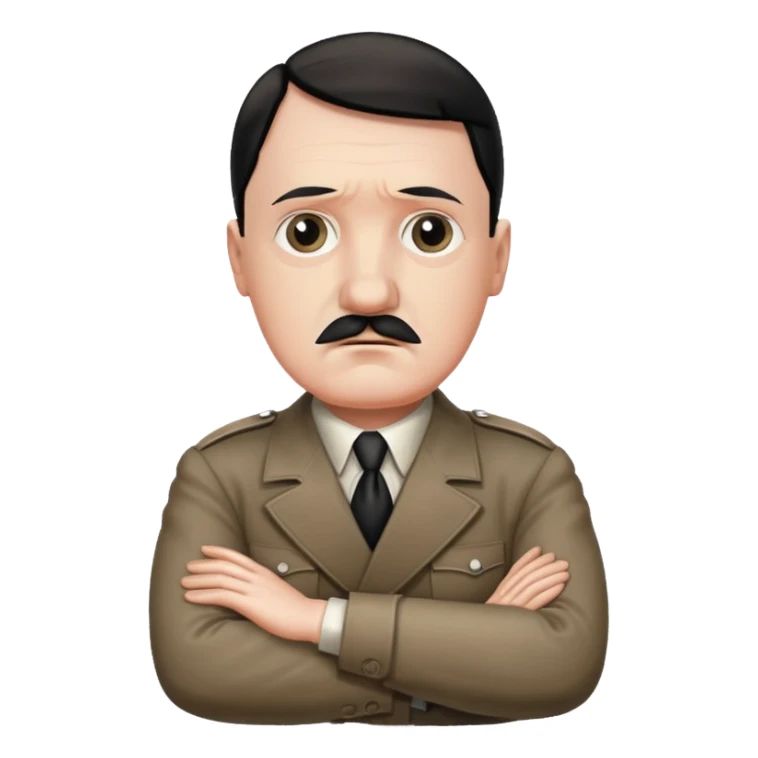hitler crossing his arms to signal no sticker