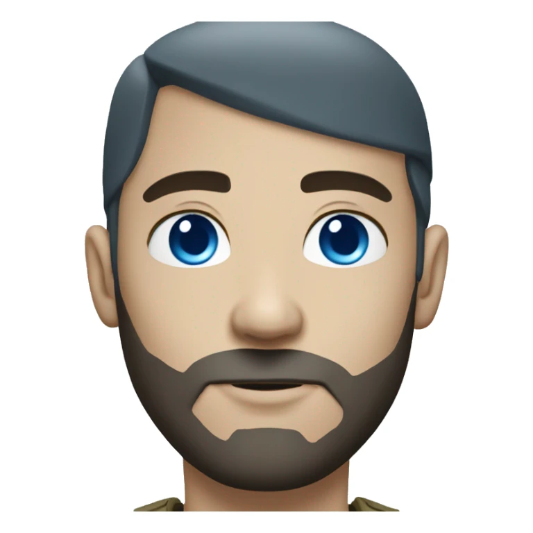 Military commando White skin blue eyes sticker