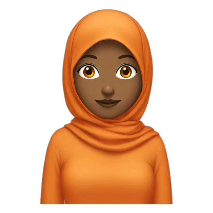girl in orange hijab sticker