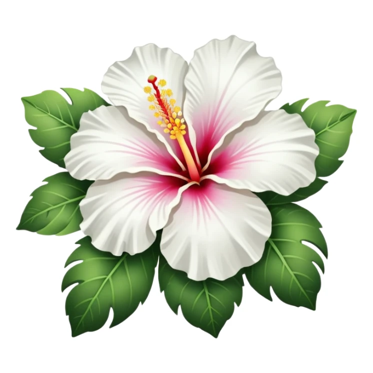 An white hibiscus emoji to copy and paste sticker