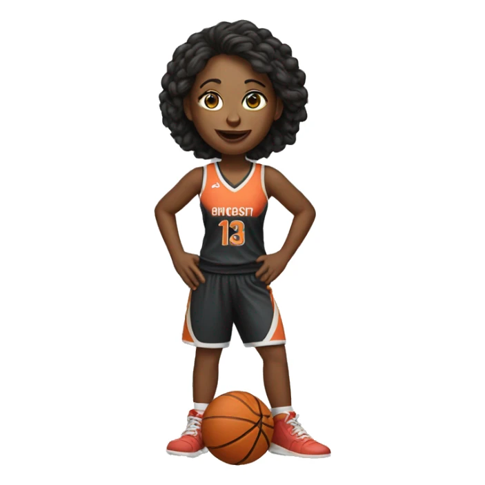 A 30-year-old woman playing basketball sticker