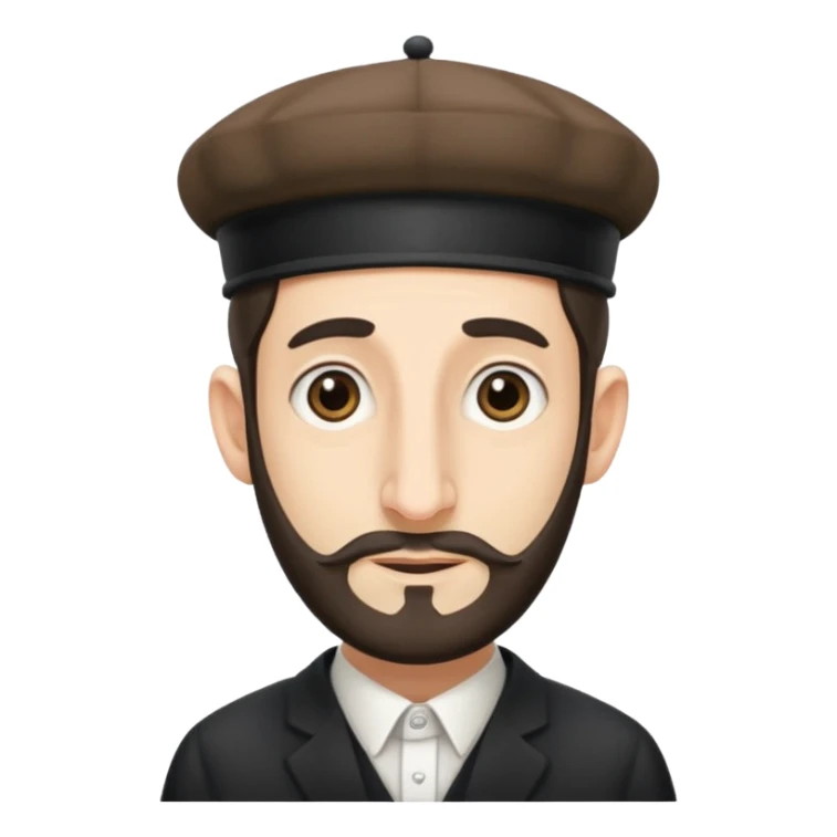 Jewish person long nose kippa sticker