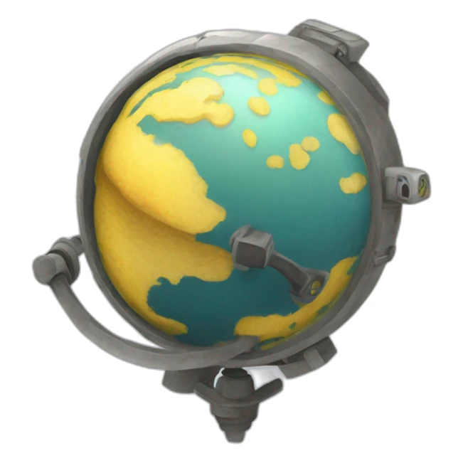 Planeta envuelto en pediodico sticker