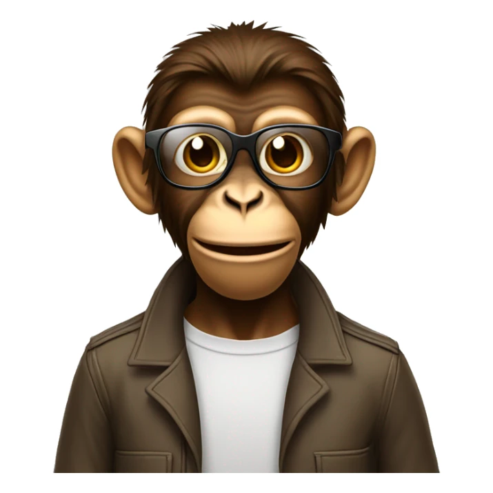 Monkey with Sun Glasser and tingir out.  sticker