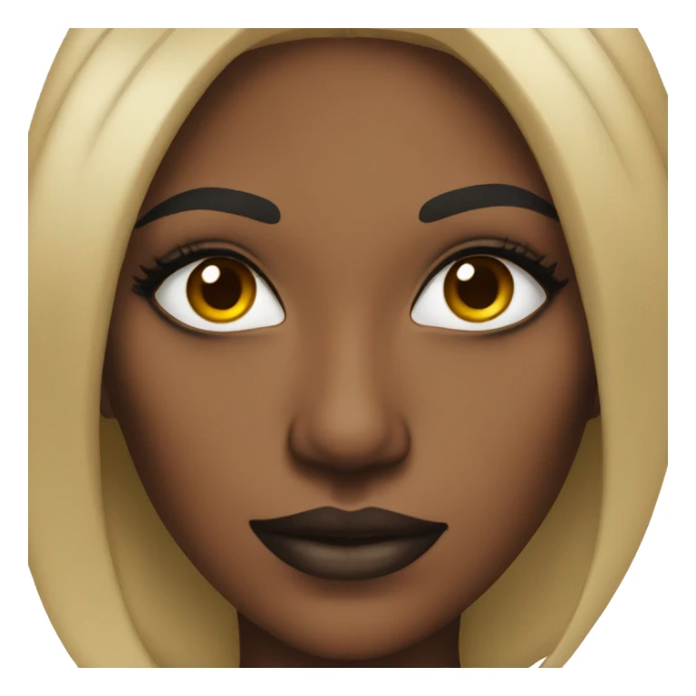 hot black woman with makeup on  sticker